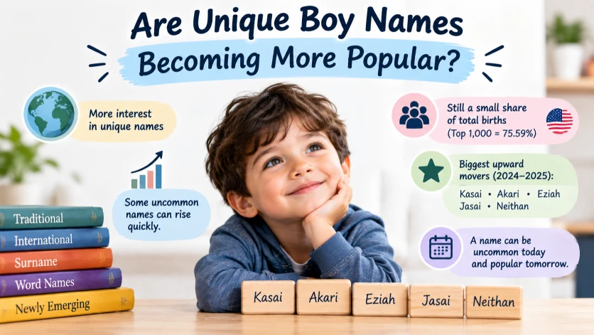 Are Unique Boy Names Becoming More Popular?