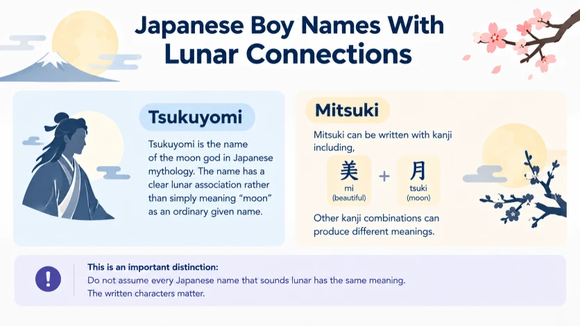 Japanese Boy Names With Lunar Connections