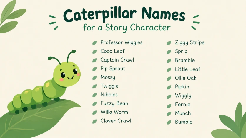 Caterpillar Names for a Story Character