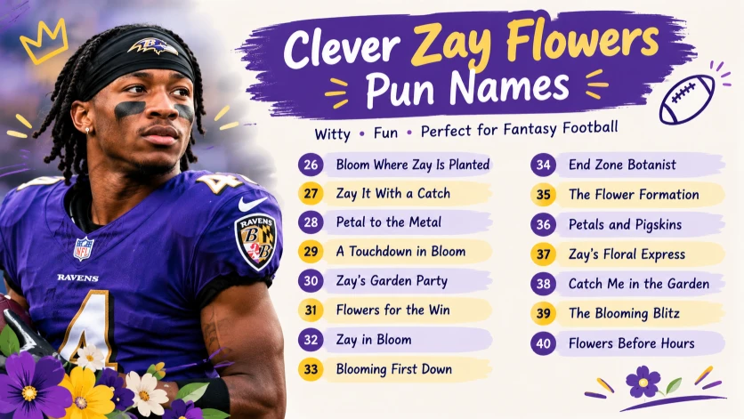 Clever Zay Flowers Pun Names