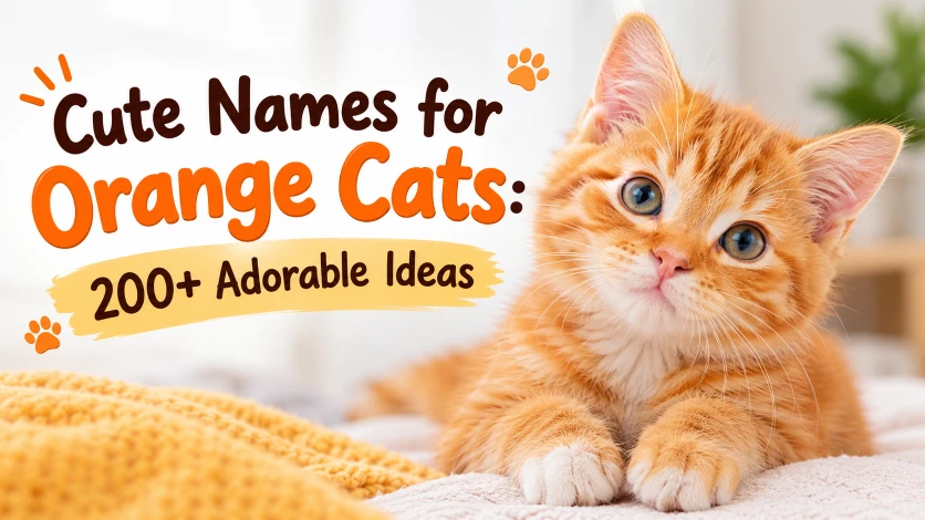 cute names for orange cats