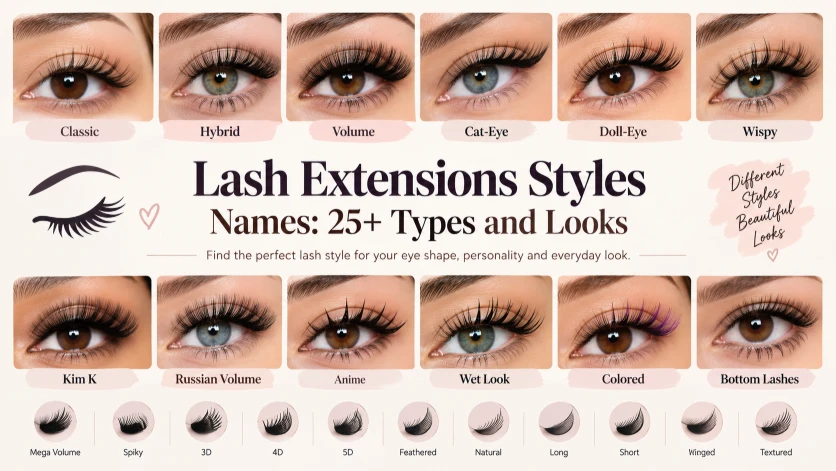 lash extensions styles names