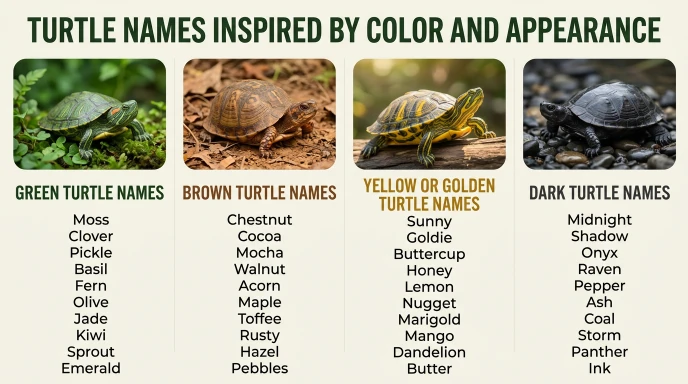 Turtle Names Inspired by Color and Appearance